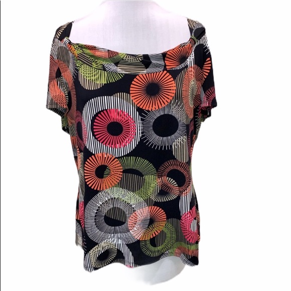 🐞East 5th Spirograph Pattern Blouse XLG EUC - Picture 1 of 6